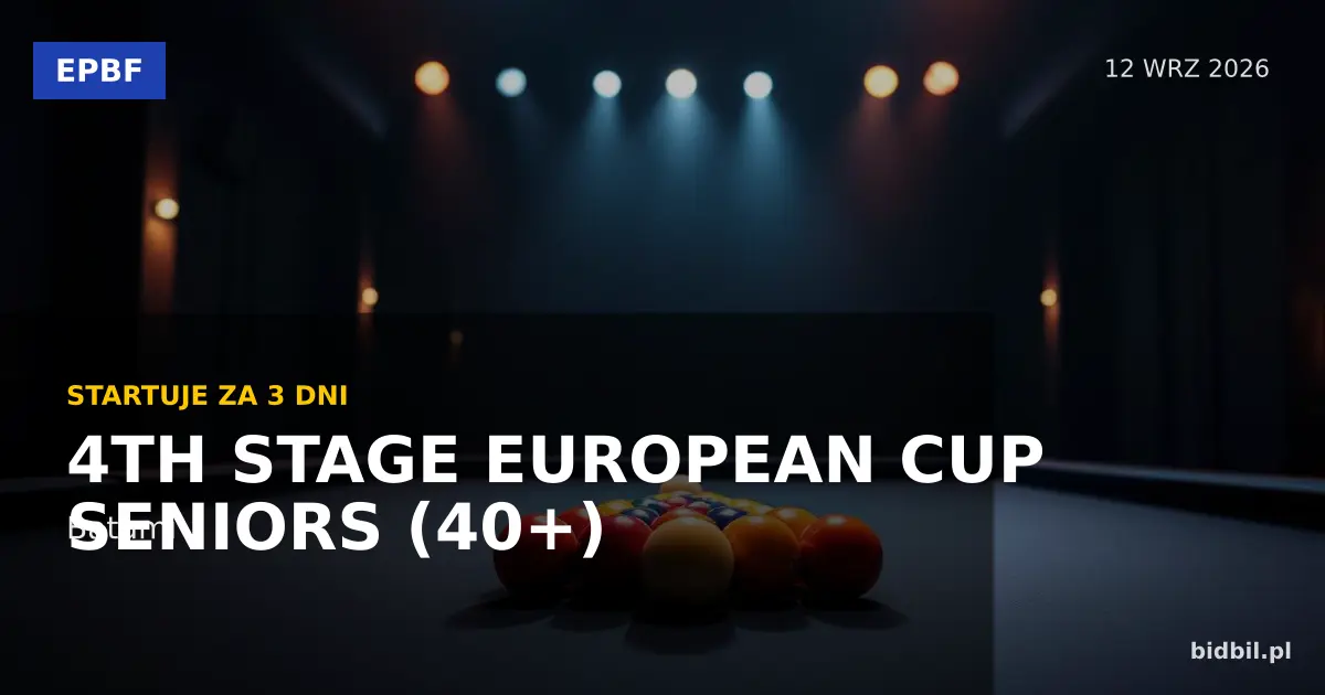 4th stage European Cup Seniors (40+) 2026