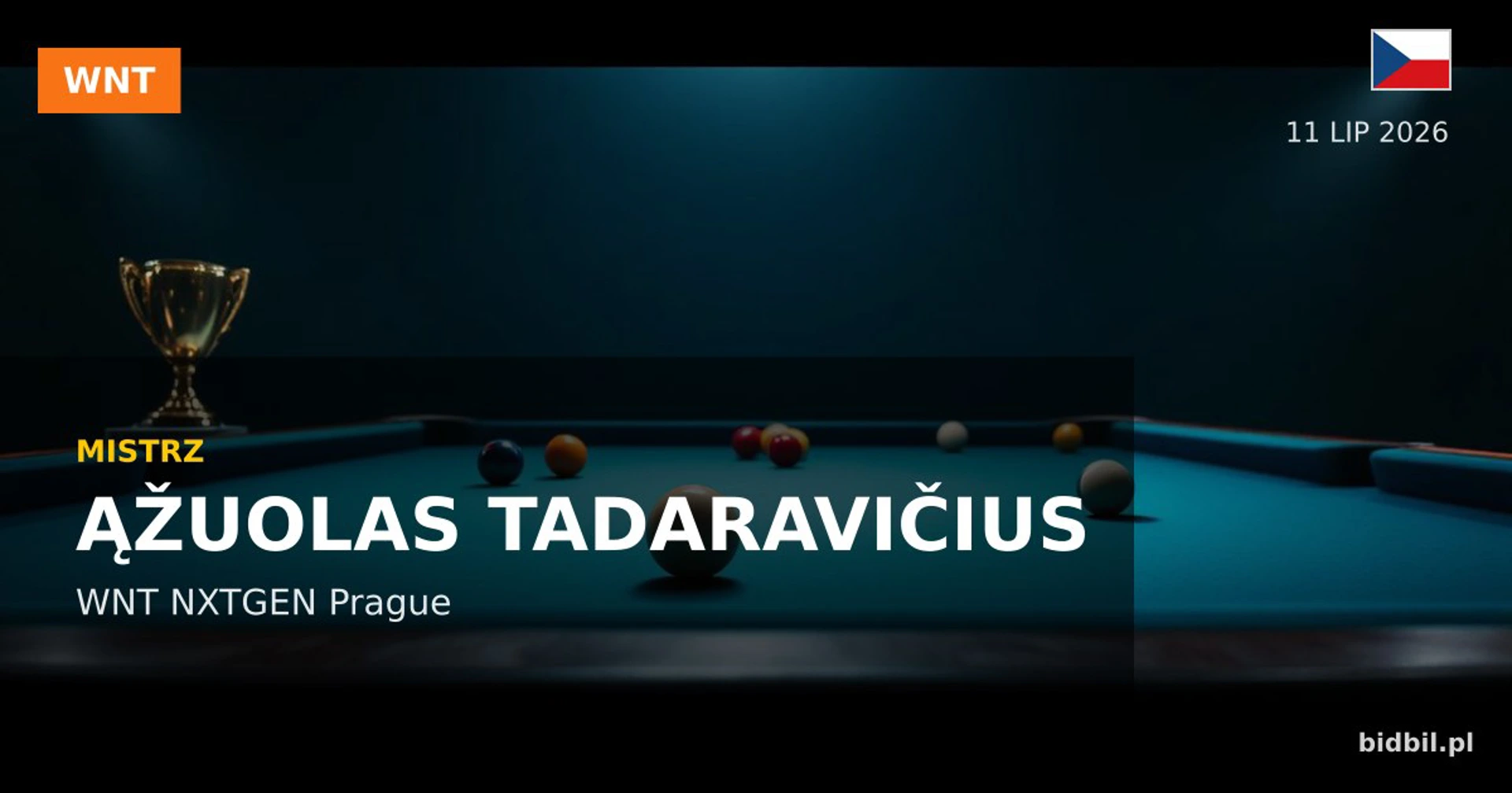 Tadaravičius Wins WNT NXTGEN Prague, Defeats Beggs 9-7 in Final