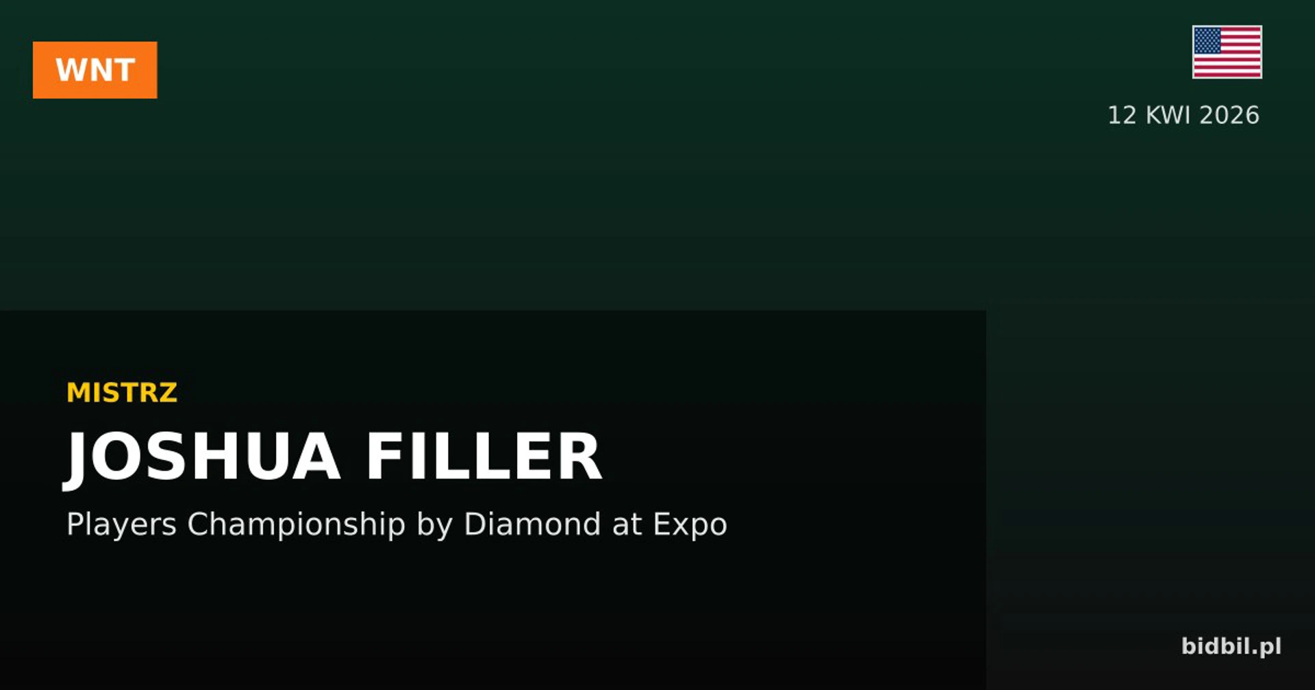Filler Wins Players Championship by Diamond at Expo; Szewczyk Second