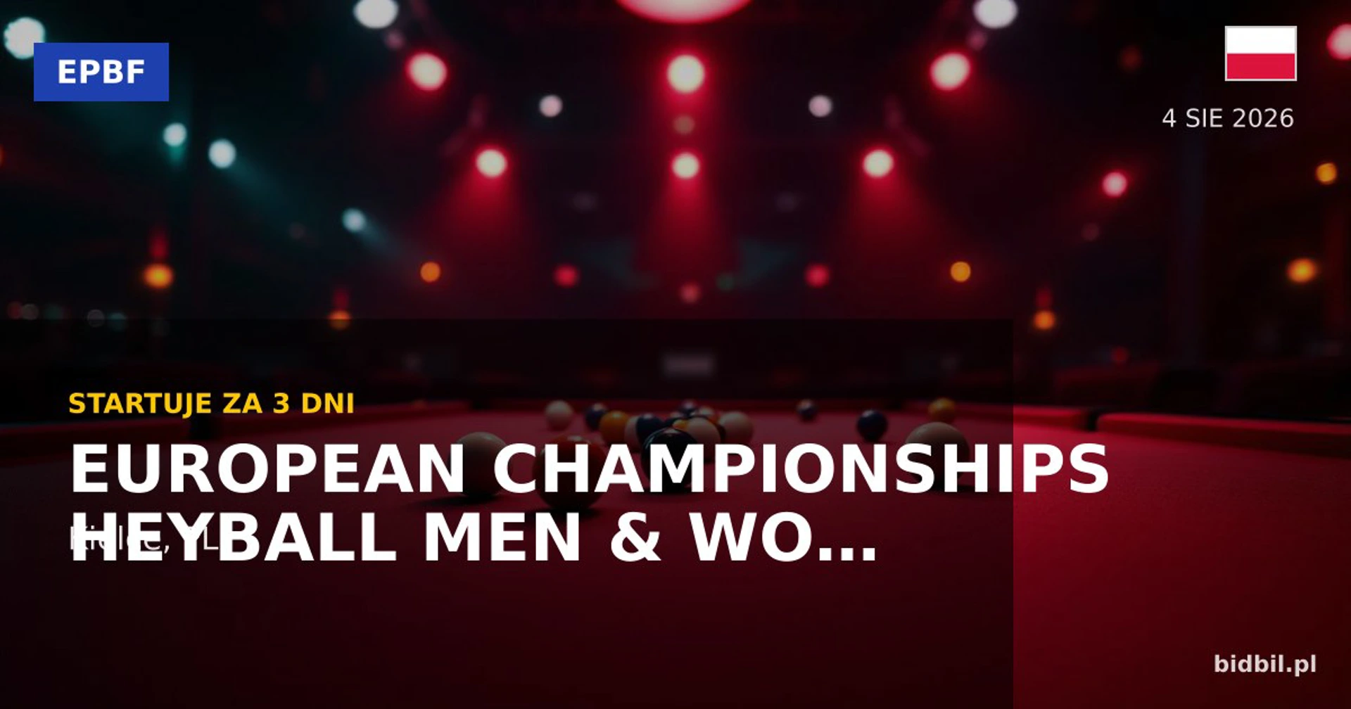 European Championships Heyball Men & Women